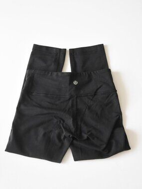 Lululemon Black Cropped Leggings Size 4 High Rise 21" Inseam Yoga Pants
